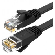 Kabel sieciowy Ethernet UTP Cat6 czarny, płaski -2m