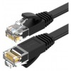 Kabel sieciowy Ethernet UTP Cat6 czarny, płaski -2m
