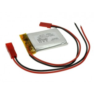 Akyga 3.7V/650mAh Li-Po battery, 2.5 JST-RCY connector+socket
