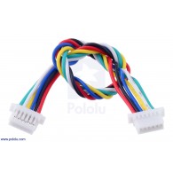 Female-female cable with JST-SH 6-pin 10cm plug