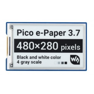 Pico-ePaper-3.7 - module with e-Paper display 3.7" 480x280 for Raspberry Pi Pico