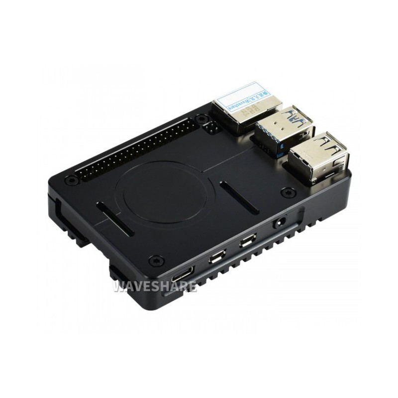 PI4-CASE-E - aluminum case for Raspberry Pi 4 (black)