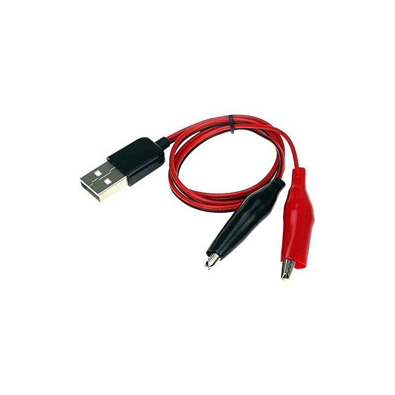USB to alligator clips cable (adapter)