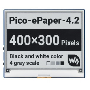 Pico-ePaper-4.2 - moduł z wyświetlaczem e-Paper 4,2" 400x300 dla Raspberry Pi Pico
