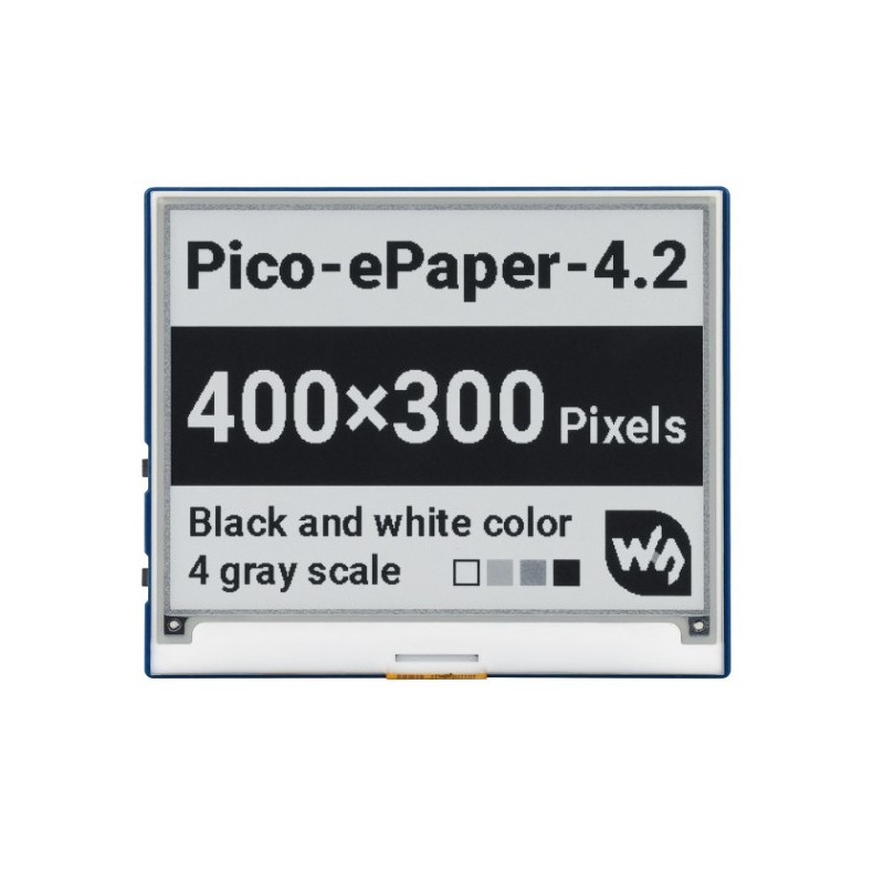 Pico-ePaper-4.2 - moduł z wyświetlaczem e-Paper 4,2" 400x300 dla Raspberry Pi Pico