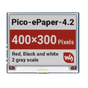 Pico-ePaper-4.2-B - module with 3-color display e-Paper 4.2" 400x300 for Raspberry Pi Pico