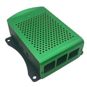Aluminum case for Raspberry Pi 4B, VESA type, green