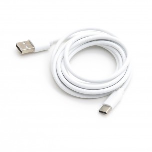 USB Type A - USB Type C cable, 2m, white