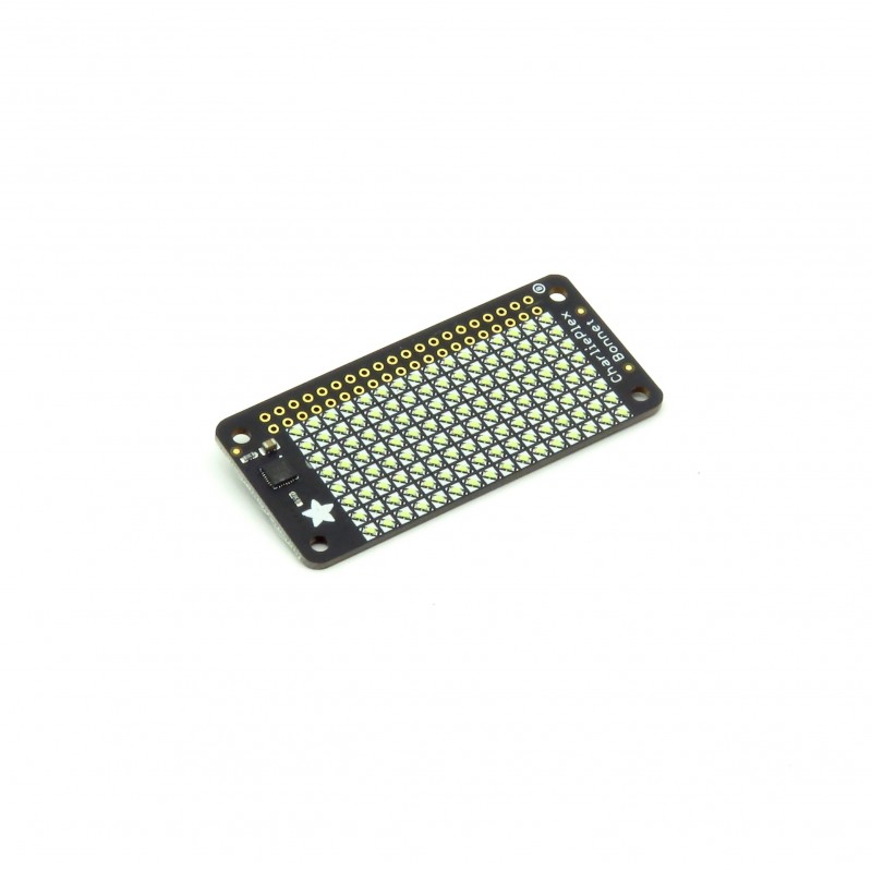 CharliePlex LED Matrix Bonnet - module with 8x16 LED matrix display for Raspberry Pi (cool white)