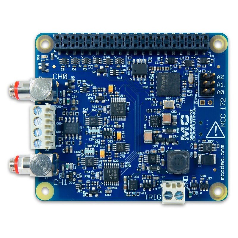 MCC 172 IEPE Measurement DAQ HAT - 2-channel module with IEPE sensor ...