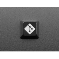 Etched Glow-Through Keycap GIT Logo - mechanical keyboard switch cap