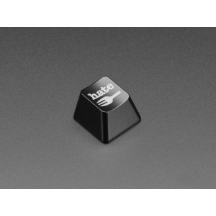 Etched Glow-Through Keycap Hate Fork Graphics - mechanical keyboard switch cap