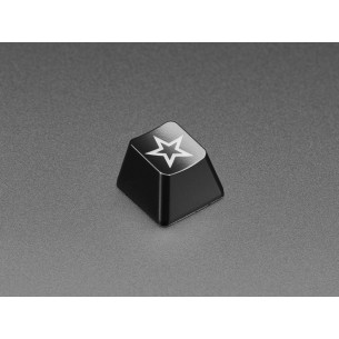 Etched Glow-Through Keycap Zener ESP Star Design - mechanical keyboard switch cap