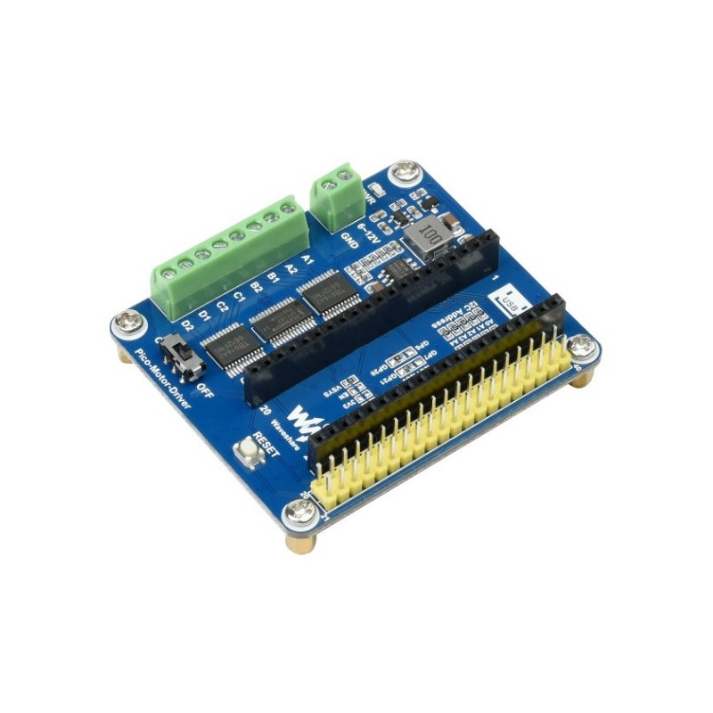 Pico-Motor-Driver - module with DC motor driver for Raspberry Pi Pico