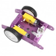 2WD aluminum chassis with motors, purple