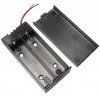 Case for 2 18650 batteries with a cover and a switch