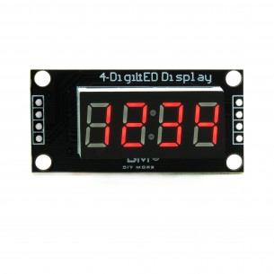 Module with 7-segment LED display, 4 digits 0.36", red