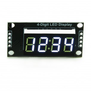 Module with 7-segment LED display, 4 digits 0.36", white