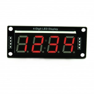 Module with 7-segment LED display, 4 digits 0.56", red
