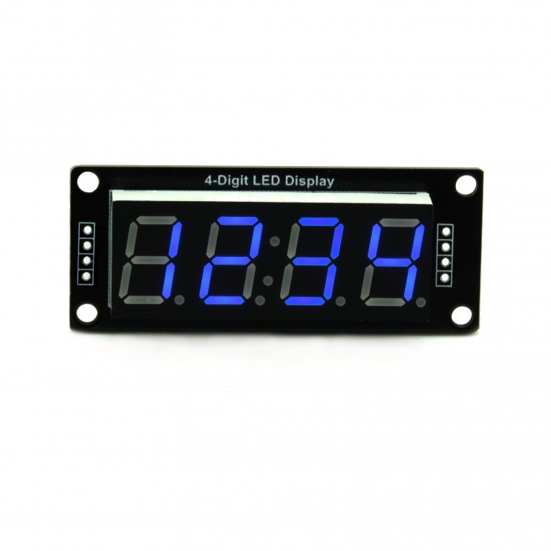 Module with 7-segment LED display, 4 digits 0.56", blue
