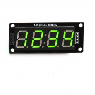 Module with 7-segment LED display, 4 digits 0.56", green