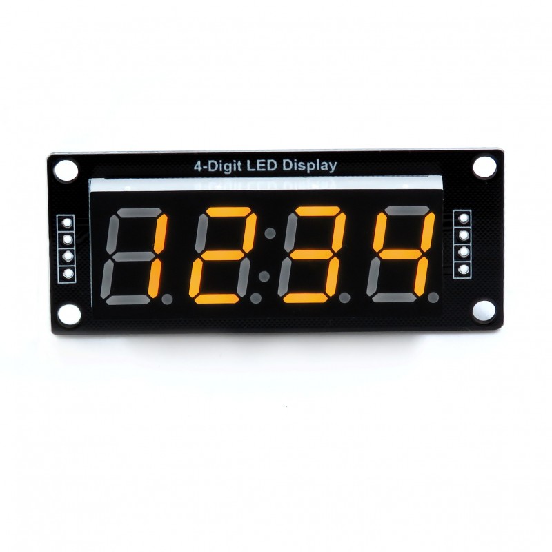 Module with 7-segment LED display, 4 digits 0.56", yellow