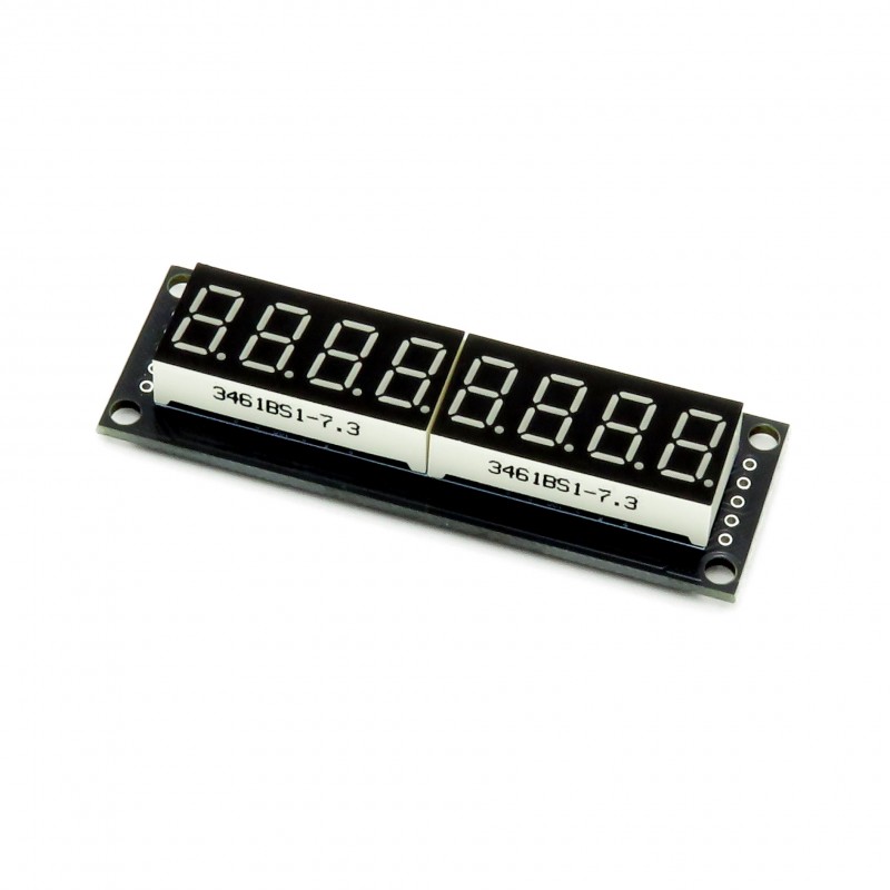 Module with 7-segment LED display, 8 digits 0.36" 74HC595, red