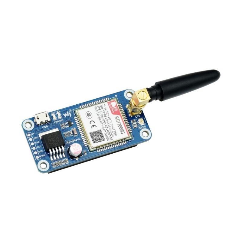 SIM7000G NB-IoT HAT - moduł komunikacyjny NB-IoT/Cat-M/EDGE/GPRS dla Raspberry Pi