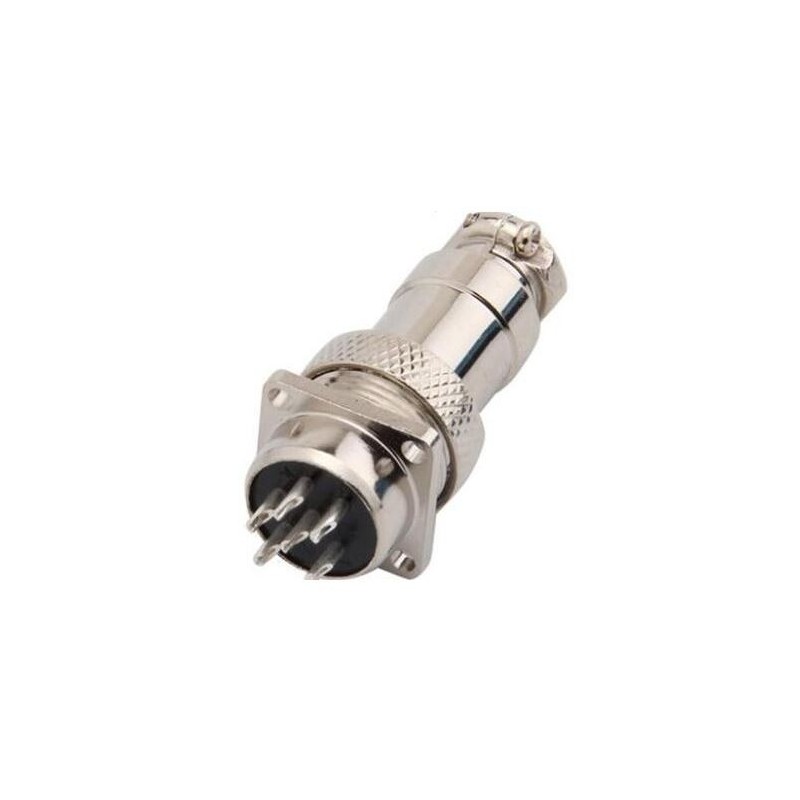 GX16-6 - 6-pin 16mm industrial connector (plug + socket)