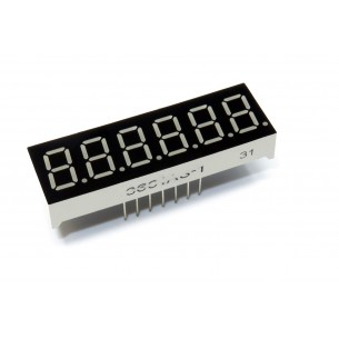 3661AS - 7-segment LED display, 6 digits, red
