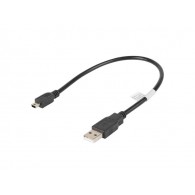 Przewód USB miniUSB 0,3m czarny