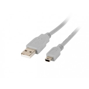 Cabel USB Mini - USB-A gray Lanberg
