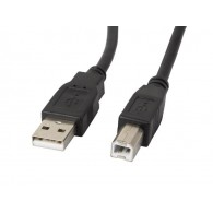 Cabel USB-A - USB-B 2.0 1m black Lanberg