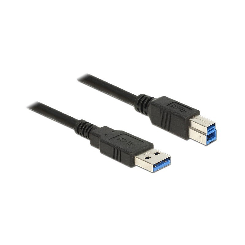 Przewód USB typu A - USB typu B 0,5m Czarny Delock