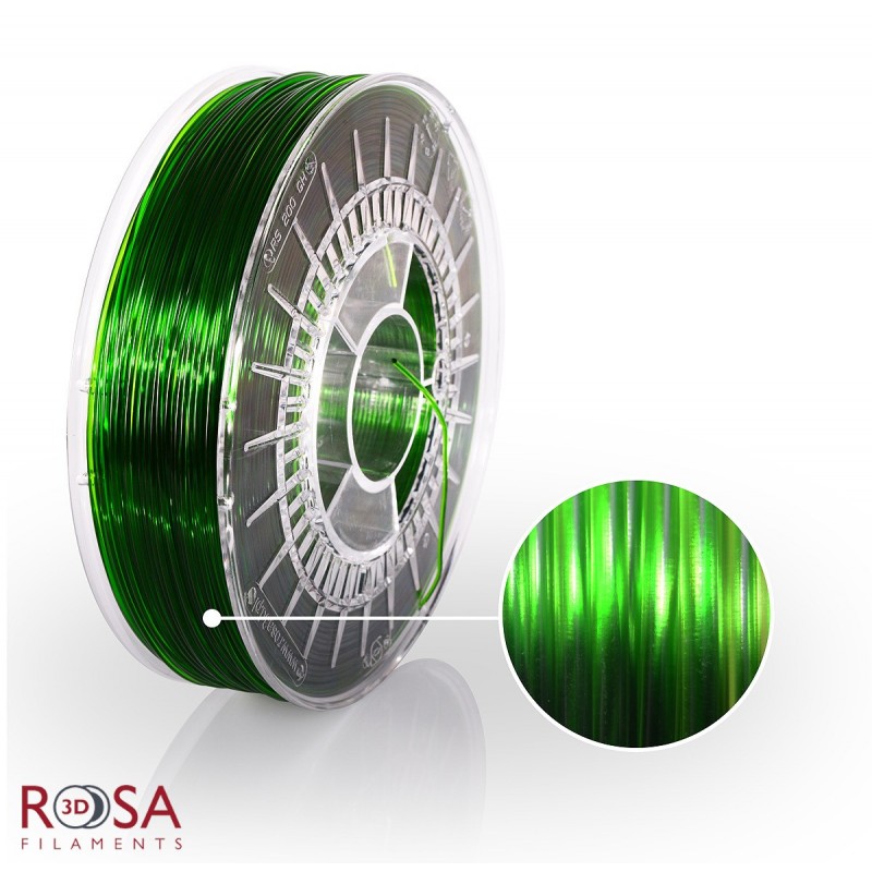 Filament ROSA3D PET-G Standard 1,75mm zielony transparentny