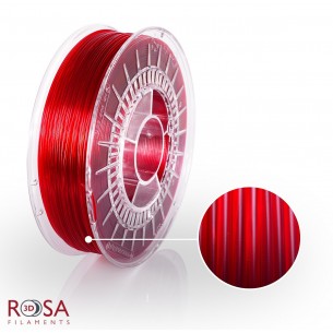 Filament ROSA3D PET-G Standard 1,75mm czerwony transparentny