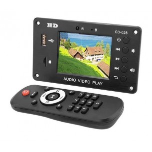 Multimedia audio-video player with Bluetooth