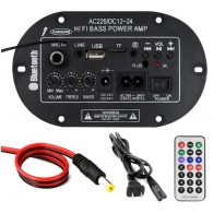 Audio amplifier with MP3 Bluetooth player + remote control