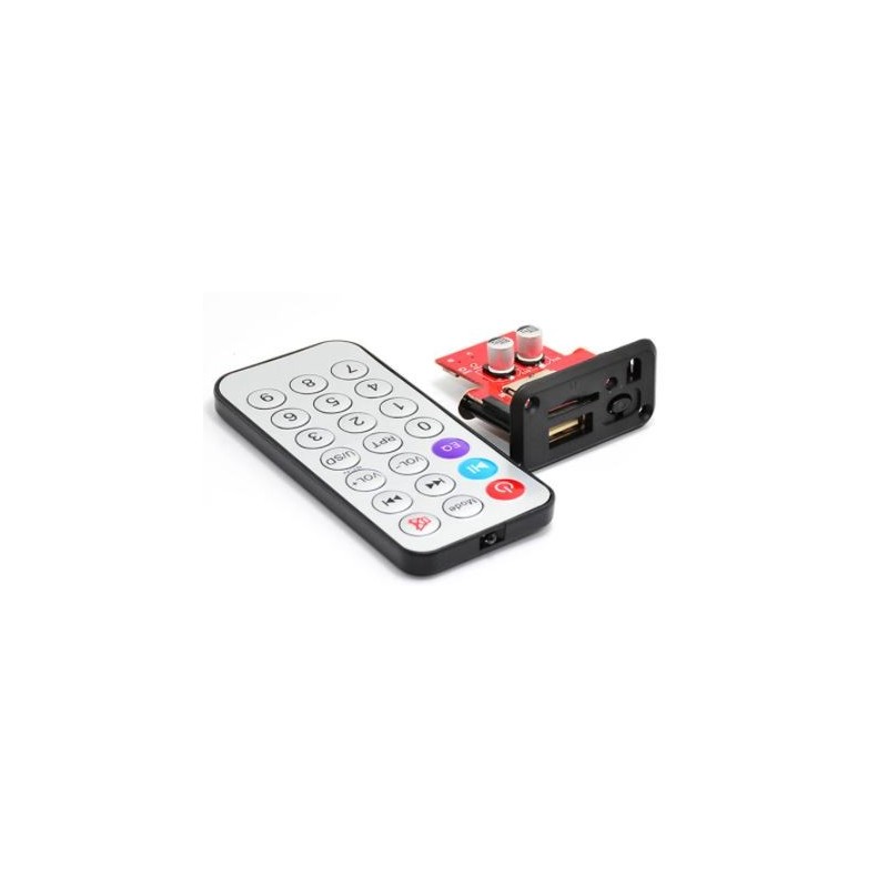 Mini MP3 panel with USB, microSD + remote control