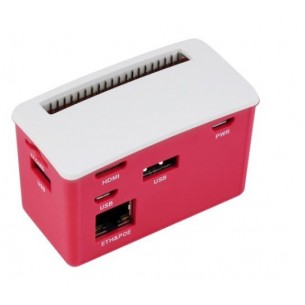 PoE-ETH-USB-HUB-BOX - 3-port USB 2.0 HUB with RJ45 (PoE) connector for Raspberry Pi Zero + case