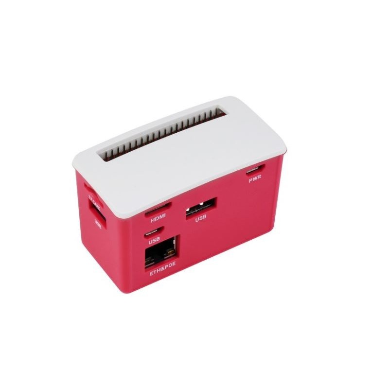PoE-ETH-USB-HUB-BOX - 3-port USB 2.0 HUB with RJ45 (PoE) connector for Raspberry Pi Zero + case