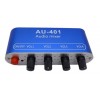 AU-401 - 4-channel stereo audio mixer with single output