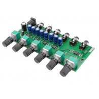2-channel stereo audio mixer module with four outputs