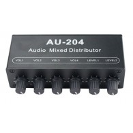 AU-204 - 2-kanałowy mikser audio stereo z czterema wyjściami