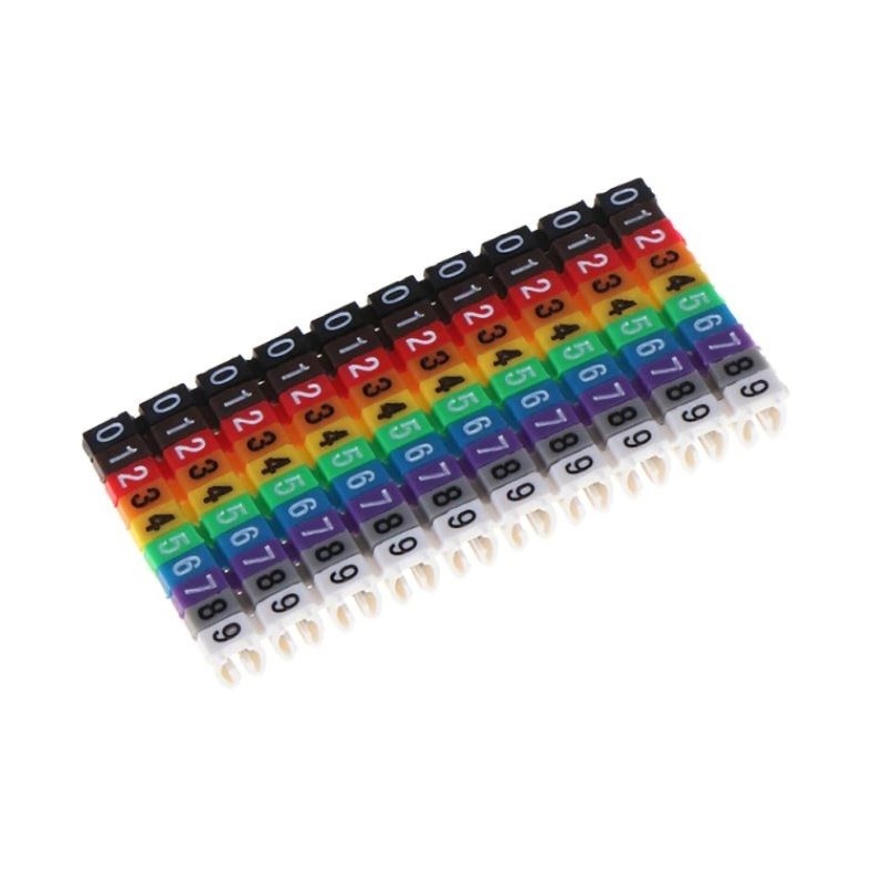 Set of colored markers for 6mm² wires - 150 pcs.