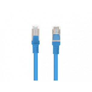 Kabel sieciowy Ethernet FTP Cat5e ekranowany niebieski 0,5m