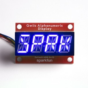 Qwiic Alphanumeric Display - moduł z 4-elementowym wyświetlaczem 14-segmentowym (niebieski)