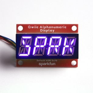 Qwiic Alphanumeric Display - moduł z 4-elementowym wyświetlaczem 14-segmentowym (fioletowy)
