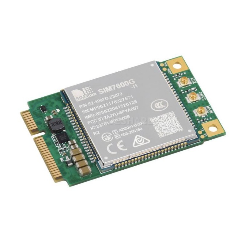 SIM7600G-H-PCIE - GNSS 4G LTE Cat-4 module with Mini-PCIe connector