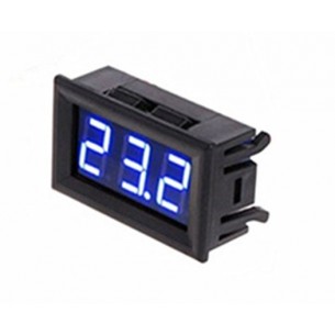 Panel thermometer 12V with LED display (blue)